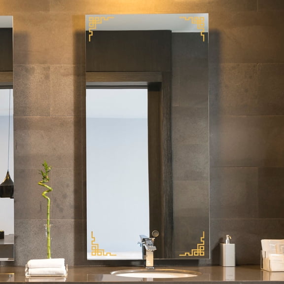 OULII 8Pcs Peel and Stick Mirrors for Wall Golden Acrylic Decorative Interior Designers Vintage Style