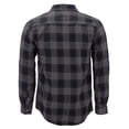 thumbnail image 2 of Men’s Premium Cotton Button Up Long Sleeve Plaid Comfortable Flannel Shirt (#15 - Grey/Black, L), 2 of 3