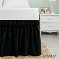 thumbnail image 5 of Subrtex Wrap Around Bed Skirt Elastic Elegant Soft Fabric Ruffled Fade Resistant Replaceable (Twin, Black), 5 of 5