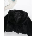 thumbnail image 7 of Lejafay Toddlers Little Girls Faux Fur Long Sleeve Shrug Coat Wedding Party Bridesmaid Dress Cover Up Black XXL, 7 of 7