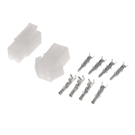 Unique Bargains 4 Pin Car Electrical Wire Connector Plug Kits Waterproof for Car Boat RV 1 Set 6.2mm Series Plastic