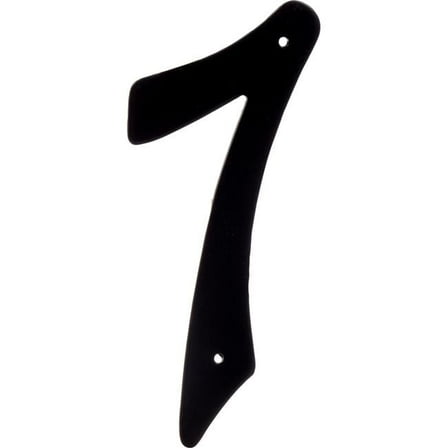 Hillman Group  4 in. Nail-On Black Aluminum House Number - 7 -  3 Piece