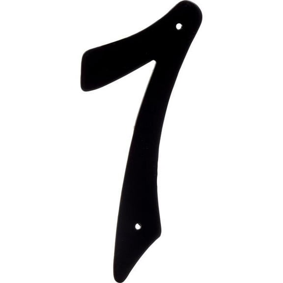 Hillman Group 4 in. Nail-On Black Aluminum House Number - 7 - 3 Piece