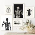 thumbnail image 5 of Nordic Halloween Skeleton Witchy Gothic Ghost Canvas Painting Pumpkin Bats Cat Poster Prints Wall Art for Living Room Decoration, 5 of 5