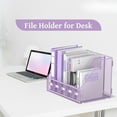 thumbnail image 4 of INTIGE Desk Organizer with 5 Vertical Compartments, Metal Desk File Organizer, Desk File Organizer, Increase Storage Space, Plus, 4 of 6