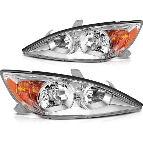 ECCPP headlight assembly kit for 2002 2003 2004 for TOYOTA Camry Headlights Front Lamp Direct Replacement Pair Left   Right