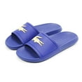 thumbnail image 2 of Lacoste Men's Croco Slide Sandals, Navy \ Yellow,9 M US, 2 of 7