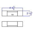 thumbnail image 2 of BizChair White LeatherSoft Reception Configuration, 6 Pieces, 2 of 6