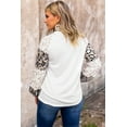 thumbnail image 3 of POGLIP Haut Color Block Beige Léopard Citrouille pour Femmes, 3 of 6