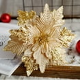 thumbnail image 4 of Large Velvet Sequin Christmas Flower Decorative Floral Arrangement For Holiday, 4 of 9