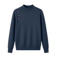 thumbnail image 5 of yillto Womens Sweaters Tops Lightweight Business Casual Long Sleeve Soft Knit Mock Neck Pullover Sweater, 5 of 5