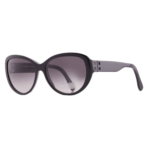 Mykita NO2 SUN-CATHERINE-BLACK Grey Gradient Oval Unisex Sunglasses NO2 SUN-CATHERINE 001 58