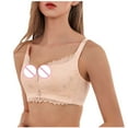 thumbnail image 3 of Jsaierl Lace Bras for Women No Wire Support T-shirt Bras Cotton Sexy Bralettes Shapewear Daily Full Figure Bras, 3 of 4