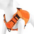 thumbnail image 3 of Reflective Orange Dog Harness with 4 Metal Buckles Military Tactical Pet Training Vest Collar Leash Molle Pouch For Large Dogs, 3 of 5