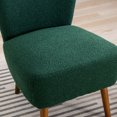 thumbnail image 5 of Upholstered Armless Accent Chair Modern Slipper Chair, Cozy Curved Wingback Armchair, Corner Side Chair - Green, 5 of 6