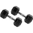 thumbnail image 2 of Signature Fitness Rubber Encased Hex Dumbbell  Multiple Sizes, 2 of 6