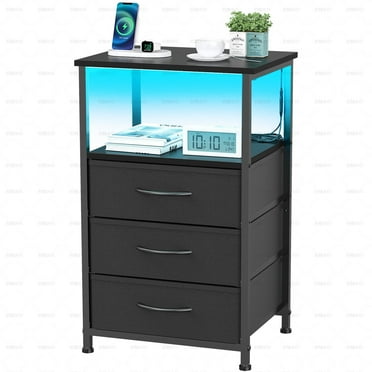 Auledio Bedside Table Black