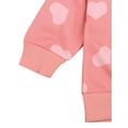 thumbnail image 5 of Qiylii Girls Valentine's Day Clothes Set, Heart Print Round Collar Pullover Tops+Pleat Skirt, 5 of 8