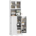 thumbnail image 1 of 71" Kitchen Pantry Cabinet, Kitchen Hutch with 8 Door Shelves, White, 1 of 10