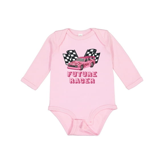 Inktastic Pink Future Racer Boys or Girls Long Sleeve Baby Bodysuit