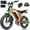 Orange, variant on V200 Electric Bike for Adults, Dirt E-Bike with 29MPH 48V20.8Ah Battery,20"x4.0 Fat Tire,29MPH 80 Miles, NFC Unlock, 7-Speed Dual Suspension, Black with Phonebag & Lock
