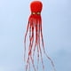 thumbnail image 2 of Cometa de paracaídas Octopu Kite con cuerda de nailon de 30 m, 800 x 110 cm, cola larga, para volar rojo, 2 of 8