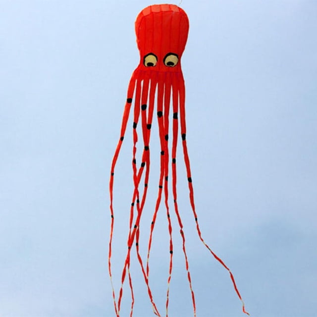 Cometa de parafoil de pulpo shamjiam 8M volar cometas grande rojo