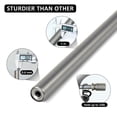 thumbnail image 5 of Urbanest 1" Hammered Adjustable Curtain Rod with Designer Finials — Heavy-Duty Metal Telescoping Rod, Easy Install, 84"–120″, Antique Silver/Pewter, 5 of 7