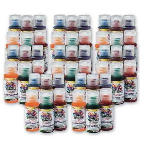 UPC: 0840614116441 | S&S Worldwide Color Splash! Liquid Watercolor Paint  8 each of 6 Vivid Colors  1-oz Drip-Dispense Bottles  For All Watercolor Painting  For Groups  Use to Tint Slime  Clay  Glue  Non-Toxic. Pack of 48