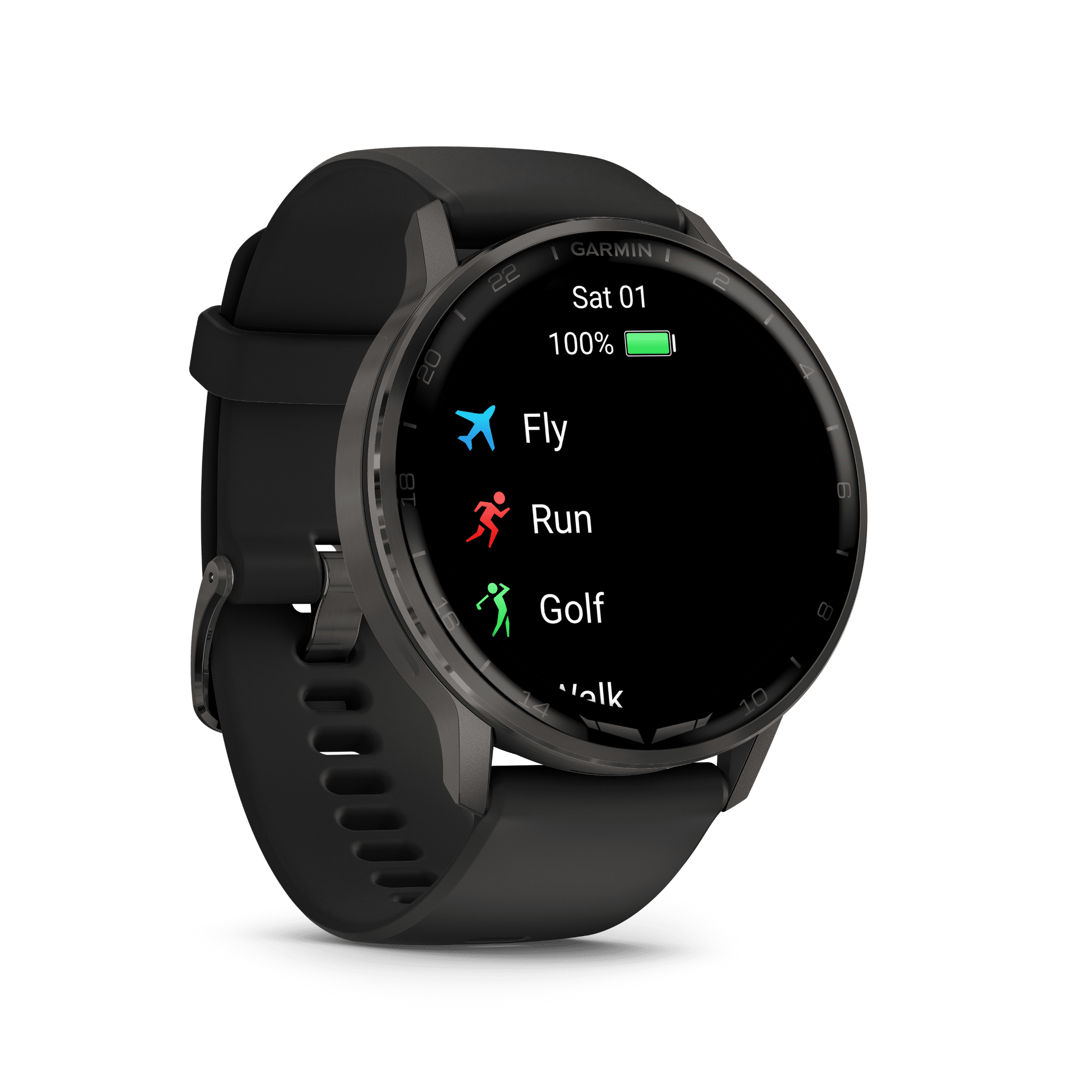 Garmin D2 Air X15 Slate with Black Silicone Band