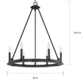 thumbnail image 3 of Chandelier 6 Light Black Iron     -Traditional Installation Capital Lighting 4916Bi-000, 3 of 3