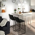 thumbnail image 3 of Vitesse PU Faux Leather Counter Bar Stools with Backrest, Black (Set of 4), 3 of 7