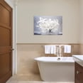 thumbnail image 3 of ZHONGYUTONG White Lily Flower Wall Art Canvas Floral Blooming in Water Pictures Still Life Painting for Bathroom Decor Framed (12.00" x 18.00"), 3 of 5