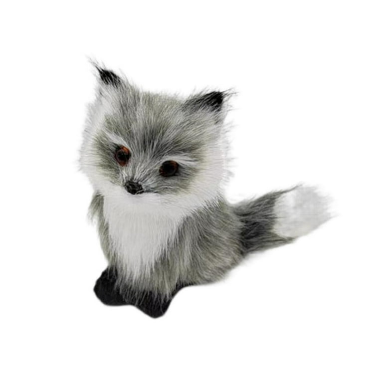 Cute Simulation Fox Lovely Realistic Mini Animal Figure Plush Toy