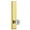 Polished Brass, variant on Grandeur 802876 Fifth Avenue Solid Brass Tall Plate Passage Door Knob Set - Grey