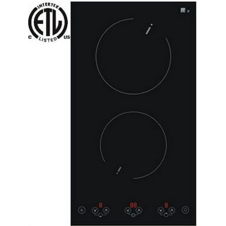 Miduo 8 Gear Double-head Induction Cooker Electric Hob Cooker Ceramic Stove 2 Burners, Size: One size, Black
