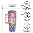 thumbnail image 4 of OBREWU Pioneer Flower Tumbler with Handle and Lid,Pioneer Flower 40oz Double Wall Vacuum Insulated Tumbler,Cups Gift for Women and Men, 4 of 7