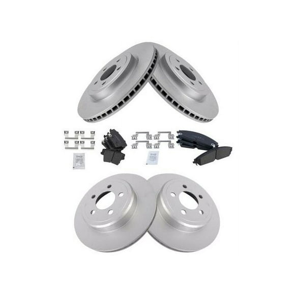 Front and Rear Brake Pad and Rotor Kit - Compatible with 2009 - 2018 Dodge Challenger 2010 2011 2012 2013 2014 2015 2016 2017