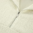 thumbnail image 6 of DHFJKG Womens Sweatshirt Quarter Zip Fuzzy Stand Collar Long Sleeve Loose Fit Pocket Casual Pullover Fluffly Shaggy Winter Cozy Tops, 6 of 9