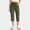 Green, variant on Xdegoge Dressy Capri Pants for Women Casual Drawstring Elastic Waist Straight Leg Cropped Trousers with Pockets Lightweight Activewear for Jogging Workout Gym