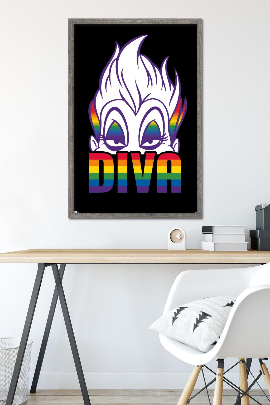 Disney - Ursula - Diva Wall Poster, 22.375" x 34" Framed