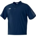 thumbnail image 2 of Rawlings Launch Short Sleeve Adult Cage Batting Practice Jacket, Navy, Small, 2 of 2