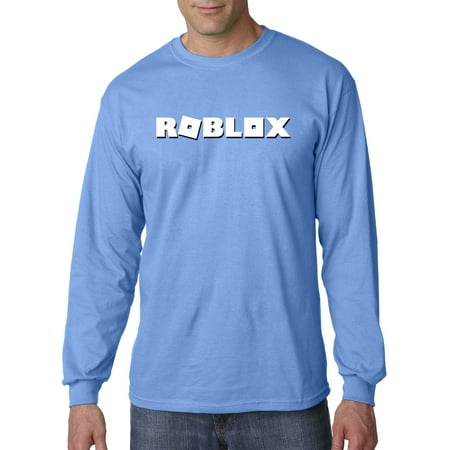 Trendy Usa 923 Unisex Long Sleeve T Shirt Roblox Logo Game Accent 2xl Carolina Blue - 