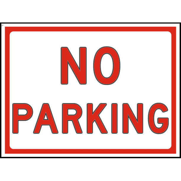 No parking sticky labels