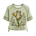 thumbnail image 2 of WGRFFH Women's I Could Be Meaner But Jesus Said No Funny Christian Frog T-Shirt Classic Christian Shirts,Religious Humor Top,Cute Frog Garden Graphic T-Shirt for Summer,Cottage Core Light Green S, 2 of 4