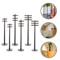 thumbnail image 2 of Plastic Telegraph Pole Models for Sand Table Decor Black ABS Material 6 Pieces, 2 of 8
