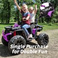 thumbnail image 3 of Hikiddo 24V Ride on Toys, Kids ATV 4-Wheeler for Big Kids with 2 Seater, 400W Motor, Bluetooth - Purple, 3 of 9