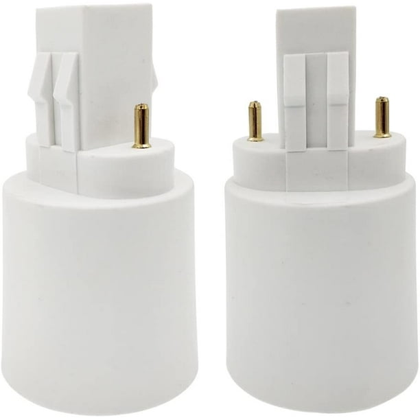 onpeilbaar vreemd kreupel 2pcs GX23 Pin-Base to E26/E27 Lamp Base Adapter CFL PL Lamp base to E26 E27  Edison Socket Holder Adapter, Gx23 to E26 Adapter (Gx23 to E26/E27, Double  Tab,2P in Parallel) - Walmart.com
