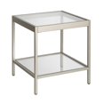 thumbnail image 1 of Henn&Hart 20" Nickel Metal/Glass Side Table, 1 of 8
