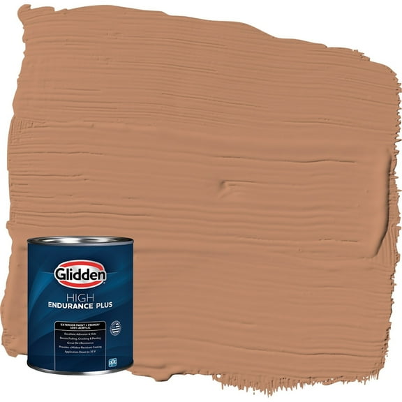 Glidden HEP Honey Graham / Orange Semi-Gloss Exterior Paint with Primer, 1 Quart